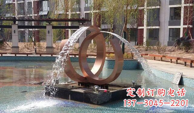 贵州高贵典雅的不锈钢喷泉雕塑