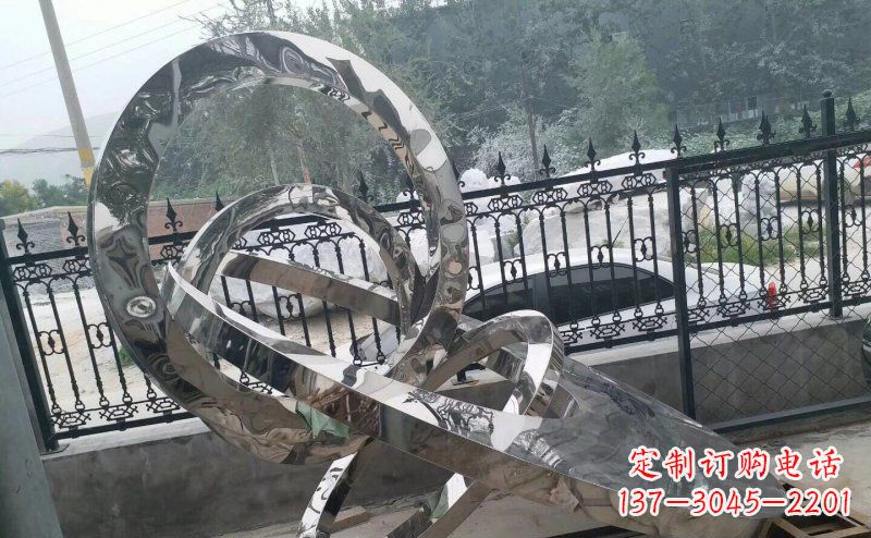 贵州公园拼接圆环景观不锈钢雕塑
