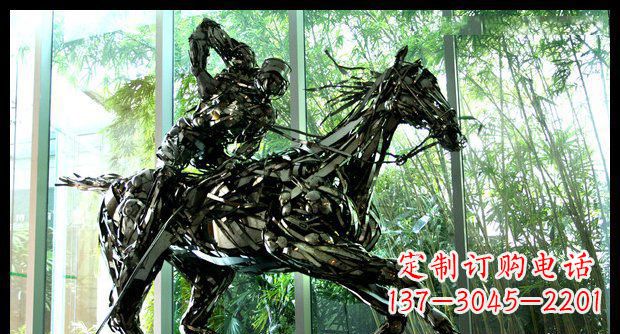 贵州高品质不锈钢骑马雕塑