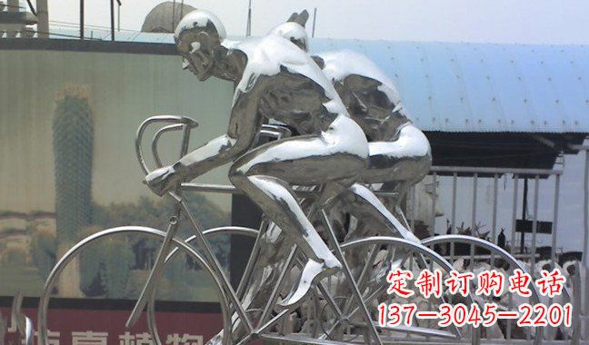 贵州不锈钢骑行自行车雕塑