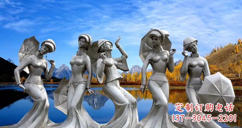 贵州现代少女雕塑
