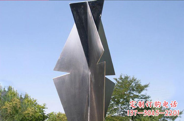贵州不锈钢树叶雕塑更新公园景观