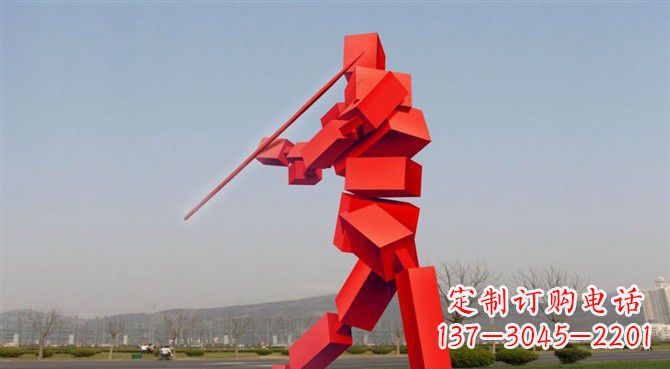 贵州定制不锈钢标枪雕塑