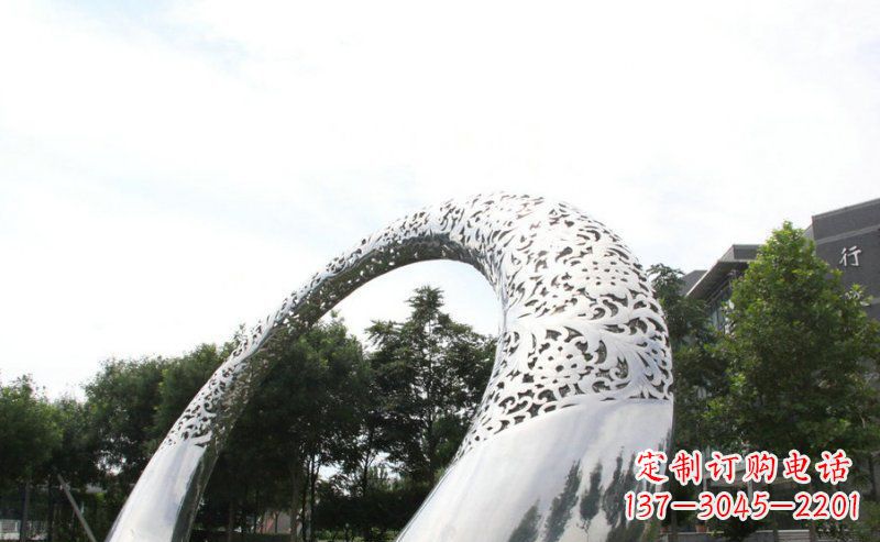 贵州优雅定制不锈钢圆形拱门雕塑