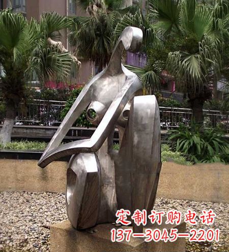 贵州现代艺术风格的不锈钢女人雕塑