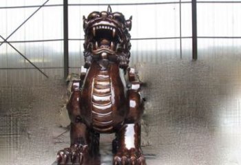 贵州来自古老文化的獬豸铜雕