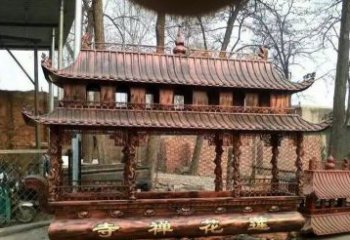 贵州方形寺庙香炉铜雕