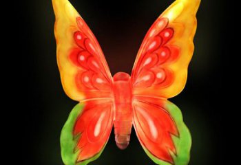 贵州艺术雕塑大号黄色发光蝴蝶