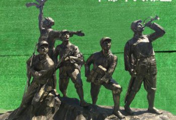 贵州革命军人抗战纪念铜雕塑—缅怀抗战英雄