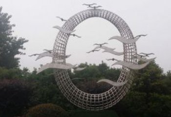 贵州优雅风采，质感之美，赏心悦目的不锈钢海鸥雕塑