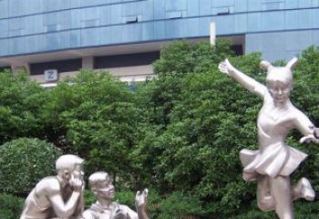 贵州优质不锈钢学生人物雕塑
