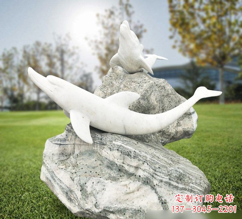 贵州中领雕塑设计之海豚石雕