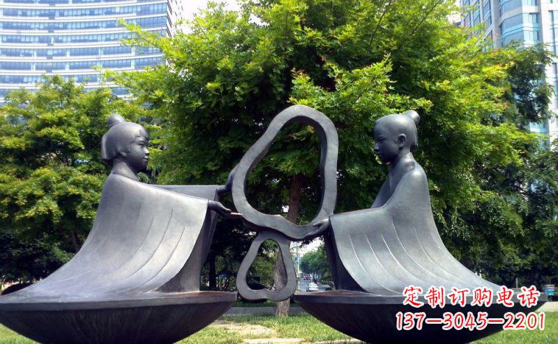 贵州特色铜雕-孔融让梨雕塑