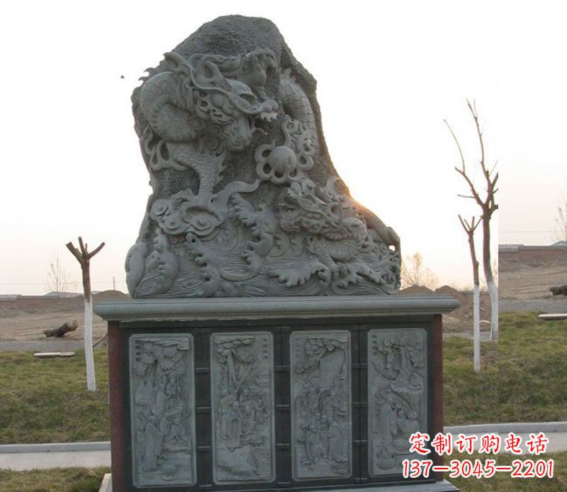 贵州精美的大理石龙雕塑