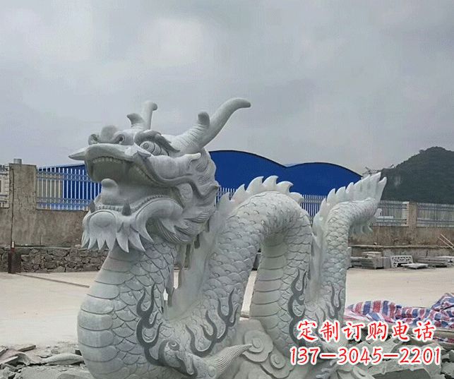 贵州大理石生肖龙景观石雕