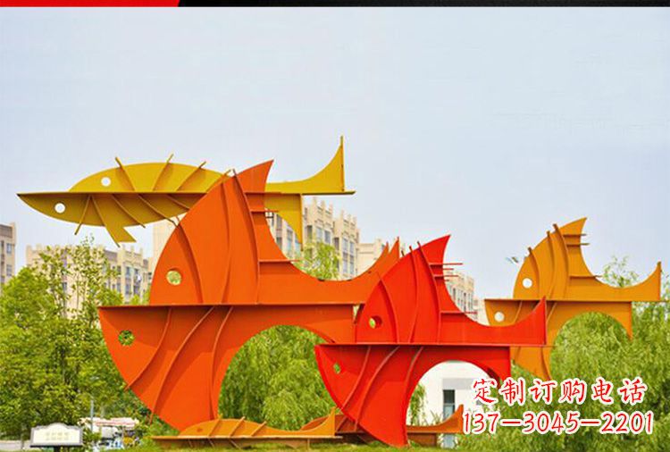 贵州大型不锈钢鲤鱼雕塑