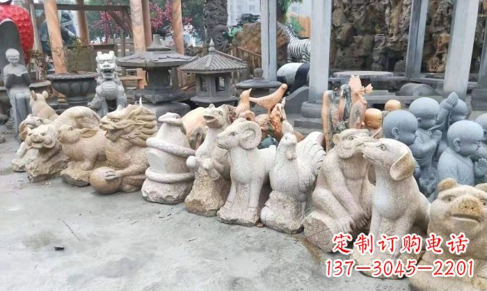 贵州十二生肖动物雕塑