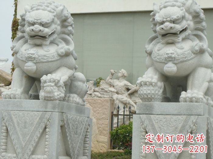 贵州高端大理石狮子石雕