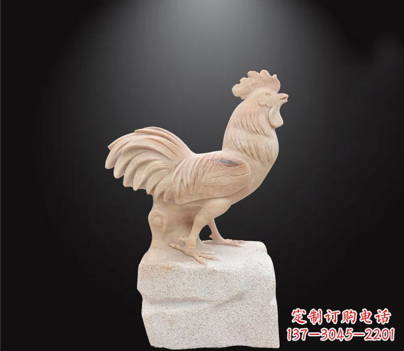 贵州公园动物公鸡石雕