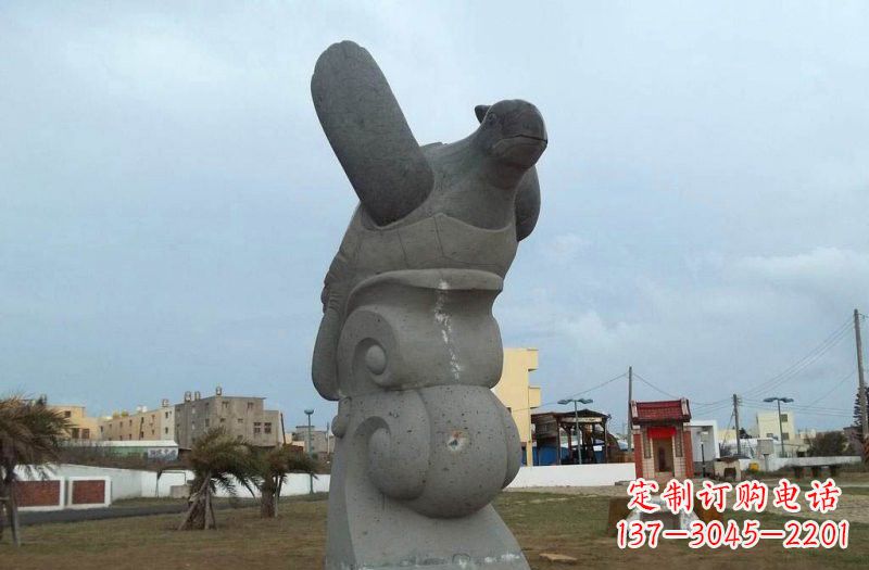 贵州公园动物海龟石雕