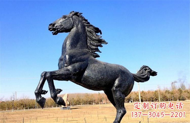 贵州公园动物立马铜雕
