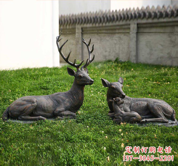贵州精美梅花鹿铜雕