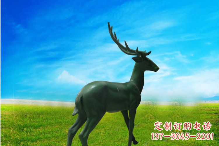 贵州中领雕塑 | 公园动物梅花鹿铜雕