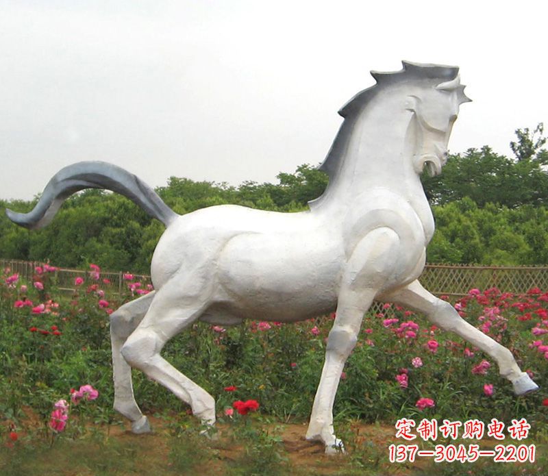 贵州公园动物石雕马