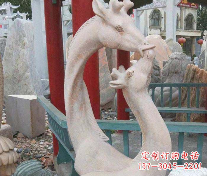 贵州中领雕塑-母子鹿动物石雕