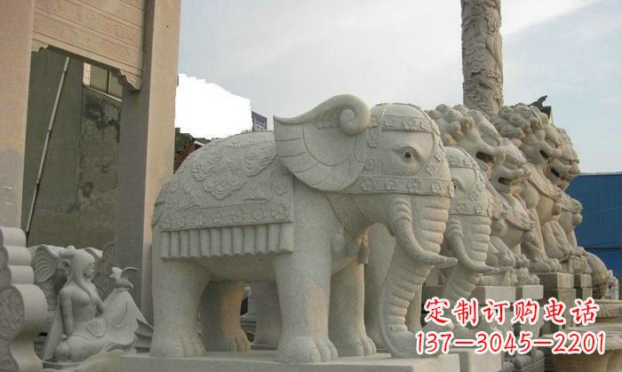 贵州产品名称优雅雕塑大象招财雕塑