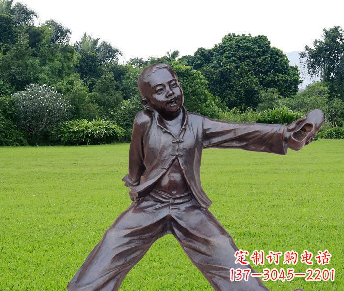贵州优雅动人的儿童铜雕