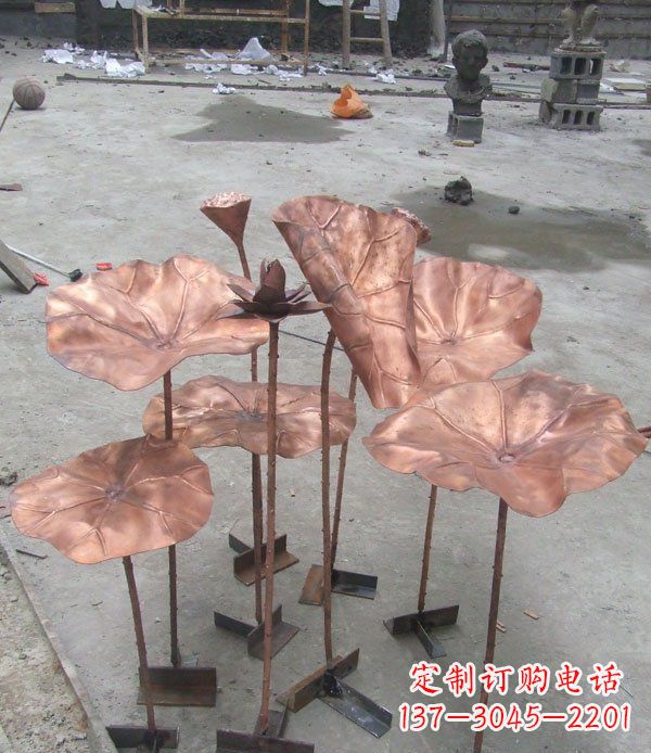贵州中领雕塑荷花锻铜雕塑
