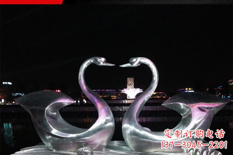 贵州中领雕塑定制不锈钢仙鹤雕塑
