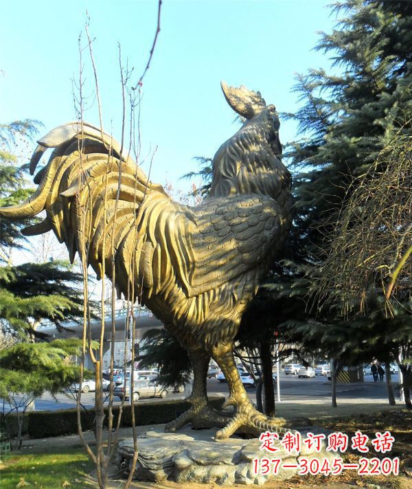 贵州艺术级公鸡大型铜雕