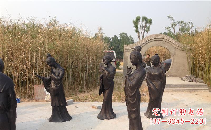 贵州古典雅致女人铜雕