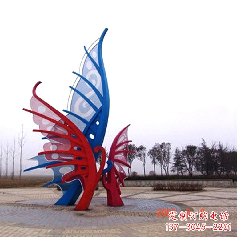 贵州公园广场不锈钢景观蝴蝶景观雕塑