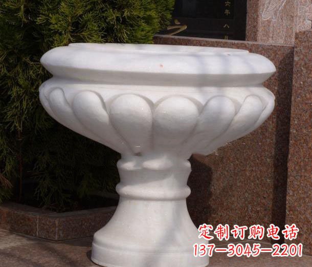 贵州中领雕塑——汉白玉花盆石雕