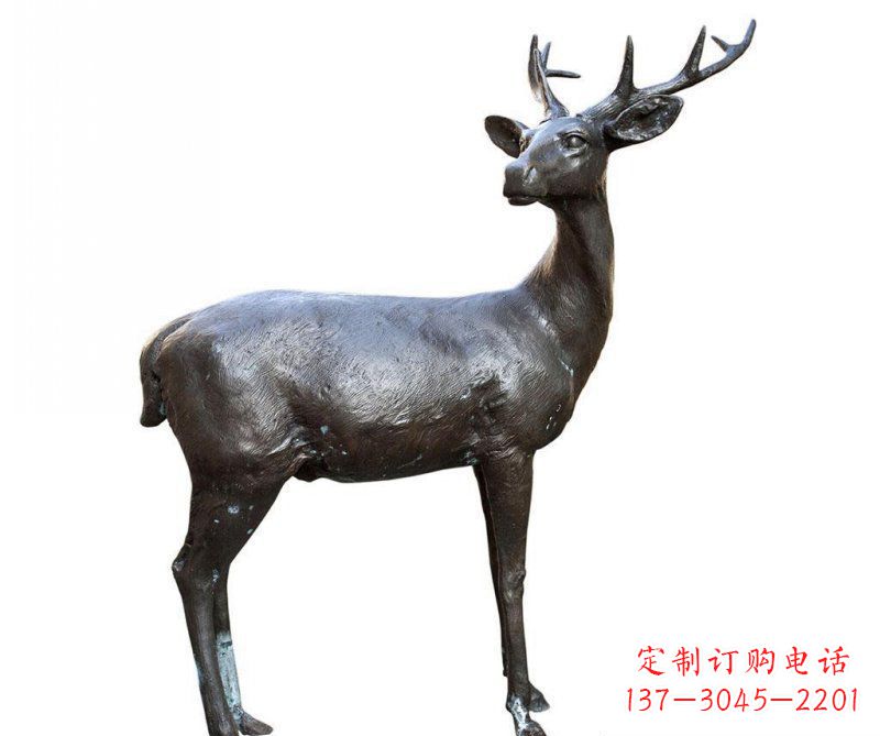 贵州铜雕回头鹿动物雕塑