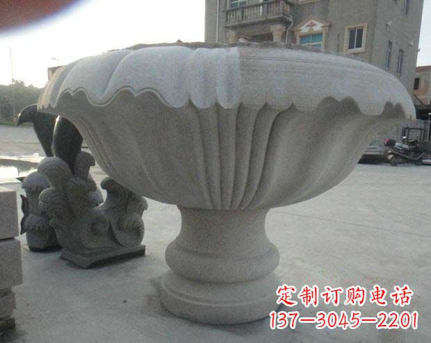贵州高端大理石花盆雕塑