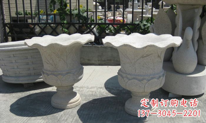 贵州大理石花盆雕塑
