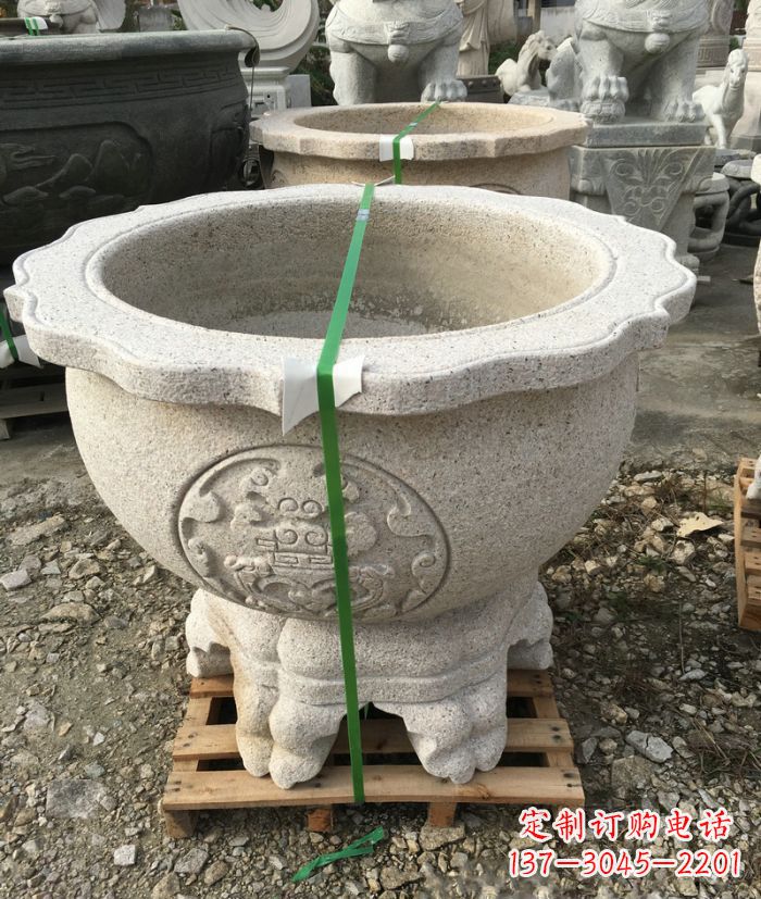 贵州高品质大理石水缸雕塑
