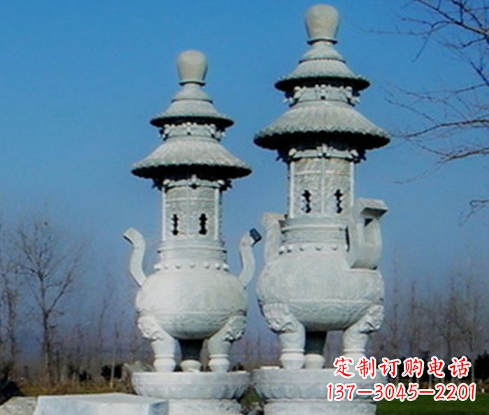 贵州公园景观仿古石雕香炉