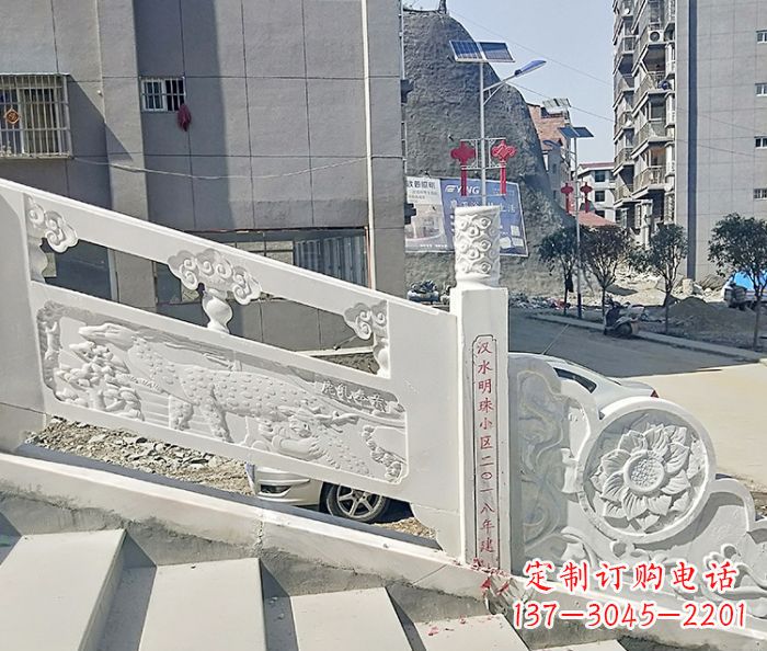 贵州汉白玉石雕栏板,唯美园林装饰