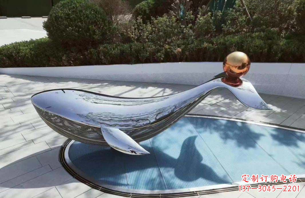 贵州新颖独特的镜面不锈钢海豚雕塑