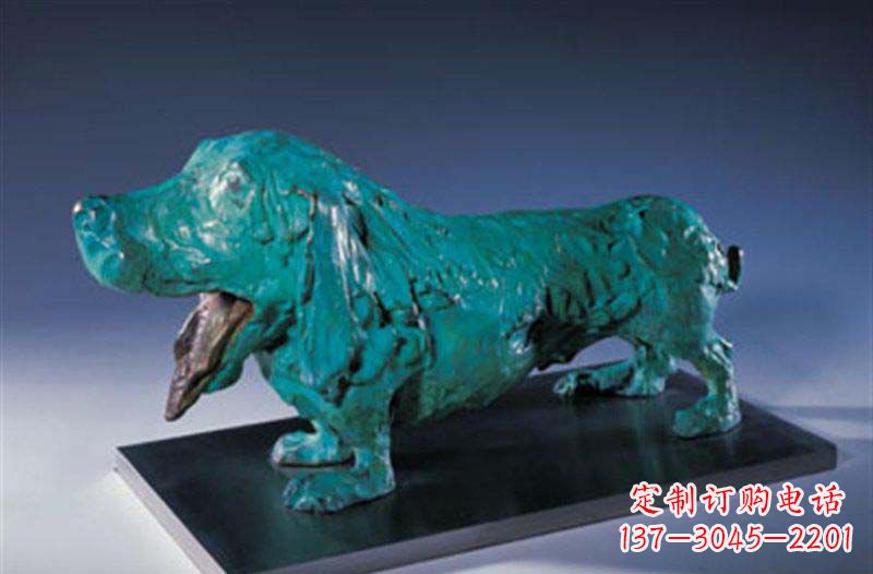贵州柯基狗铜雕艺术品