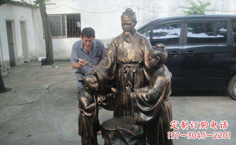 贵州精美铜雕—中领雕塑孔融让梨景观雕塑定制
