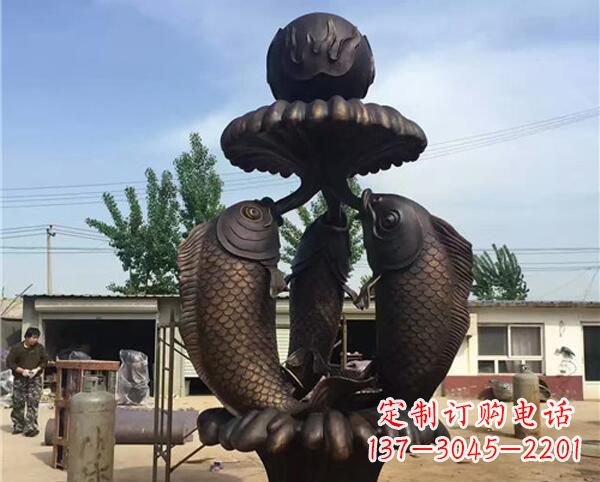 贵州中领雕塑出品传统意象·鲤鱼铜雕