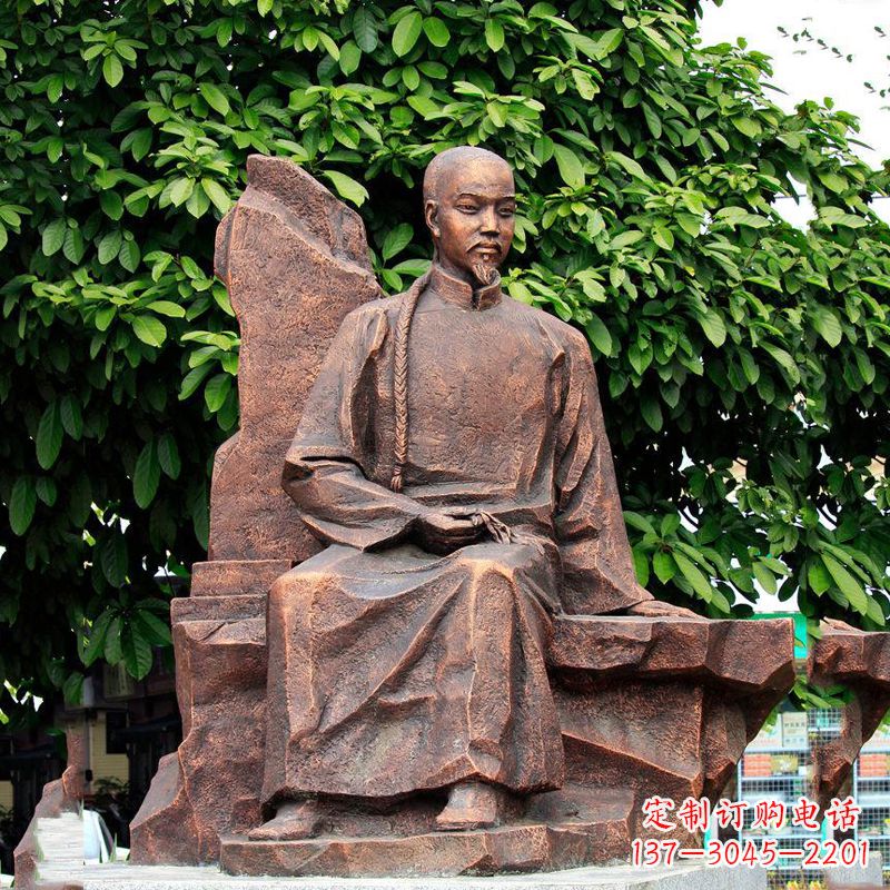 贵州清朝名人叶天士纯铜雕像