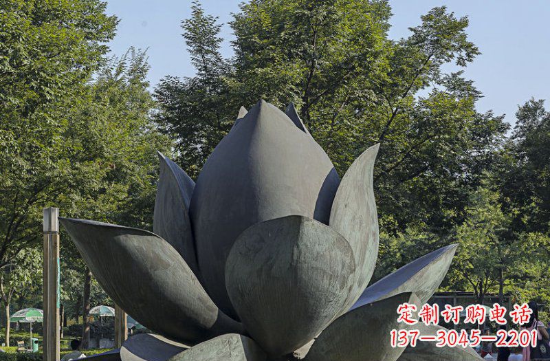 贵州公园莲花景观铜雕