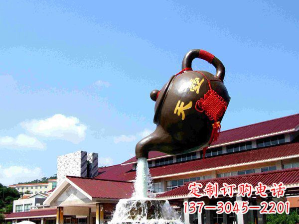 贵州传统铜质茶壶雕塑